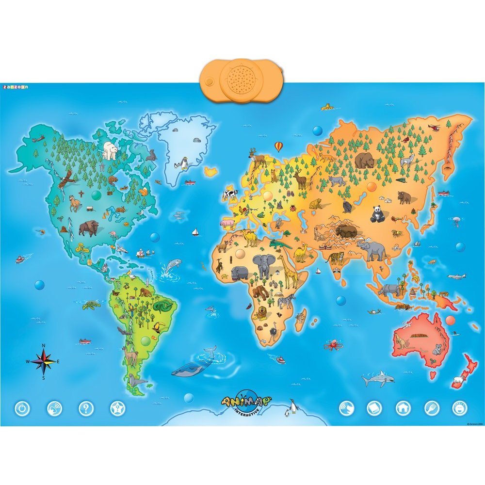 amazon has the zanzoon animap interactive talking animals of the world map marked down from 4499 to just 899