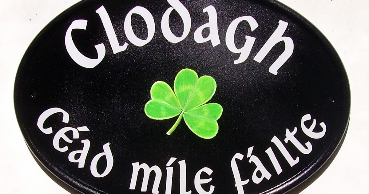 Pictorial House Signs from Yoursigns Ltd Irish House Sign with shamrock motif