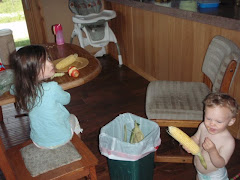 helping mama shuck corn