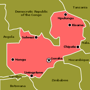 Map of Zambia