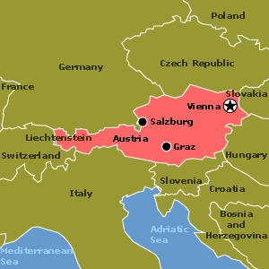 map of Austria