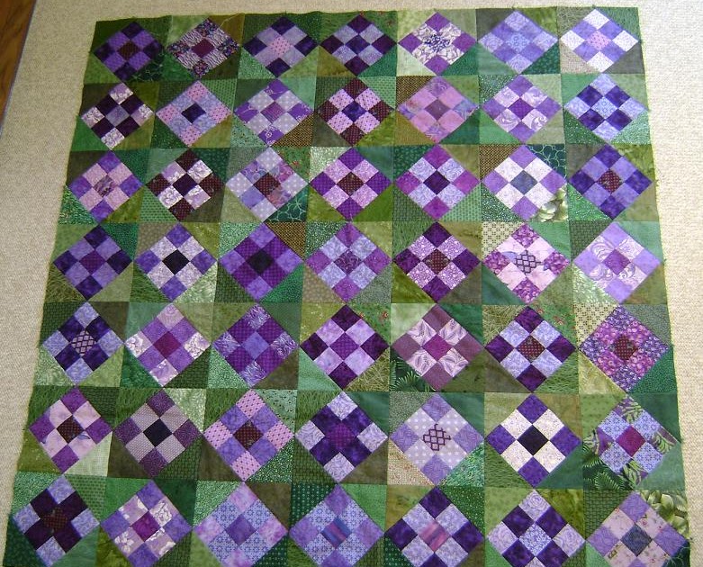 Northern Deb Quilts Purple and Green Quilt