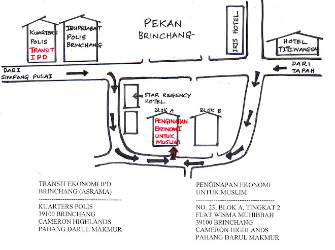 PELAN KE LOKASI PENGINAPAN