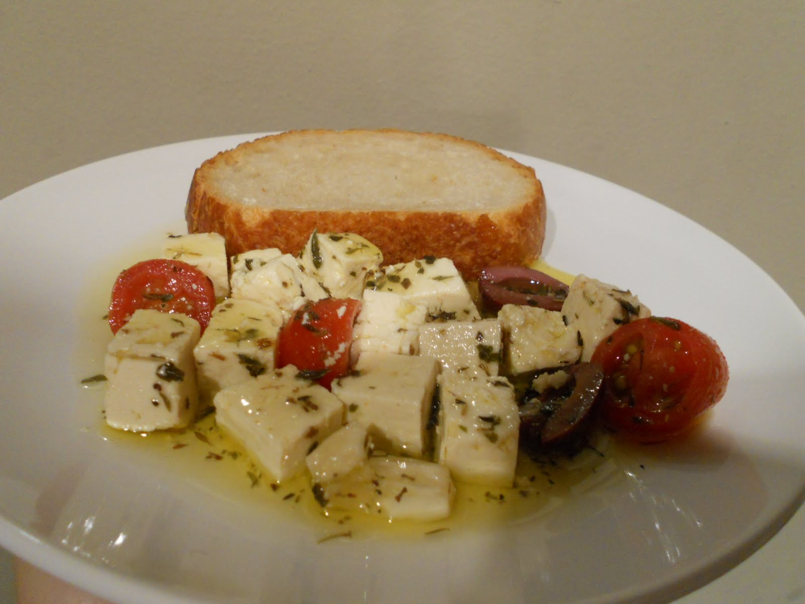 Czech Vegan (in America) Marinated Tofu Cheese