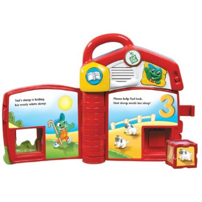 LeapFrog Tad's Counting Farm Electronic Book w/Smart Block Animal Sounds Music 