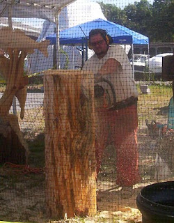Carving the wood