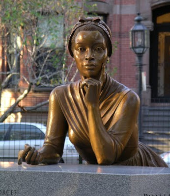 Statue of Phillis Wheatley on phillis wheatley poems. Statue of Phillis Wheatley on