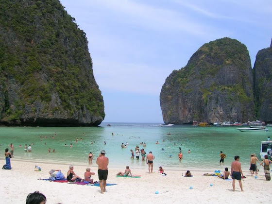 El lugar donde se filmó la película la playa en Tailandia