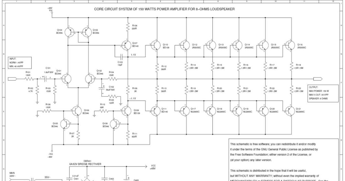 Skema audio power amplifier Skema ampli matrix 150 watt