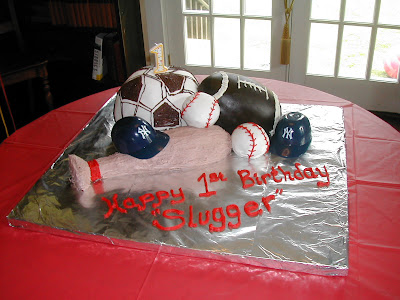 Sports Birthday Cakes on Chrissy S Cake Creations  Sports Theme  1st Birthday Cake