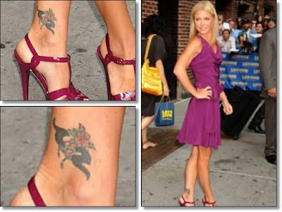 nicole richie tattoos. Nicole Richie Foot Tattoo: