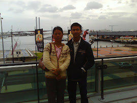 Melbourne harbour with my son