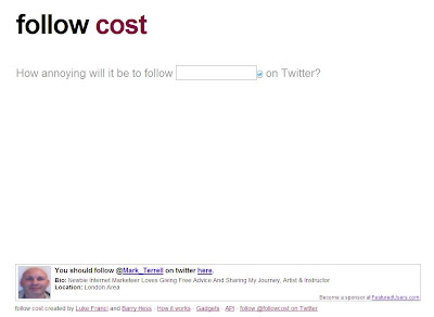 Follow Cost - Twitter Tracker Web Application