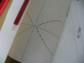 BB template marked with center punch