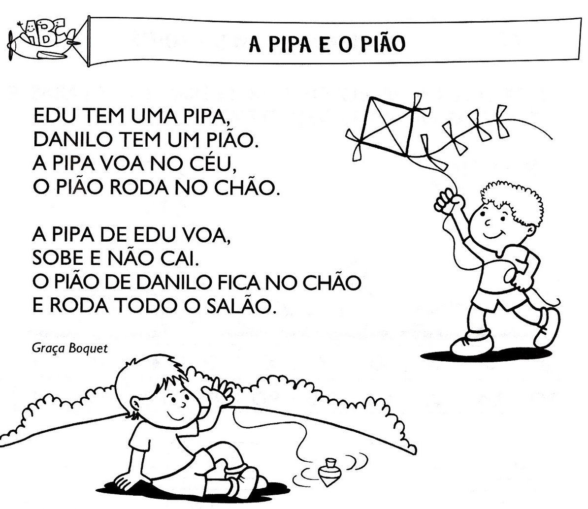 EDUCAR PARA A VIDA: Leitura - 1º ano: A PIPA E O PIÃO.