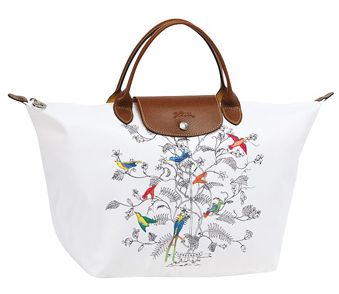 longchamp embroidered birds