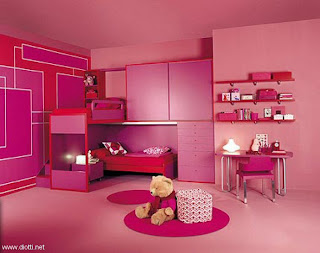غرف نوم لعشاق اللون الوردي Cameretta+Young