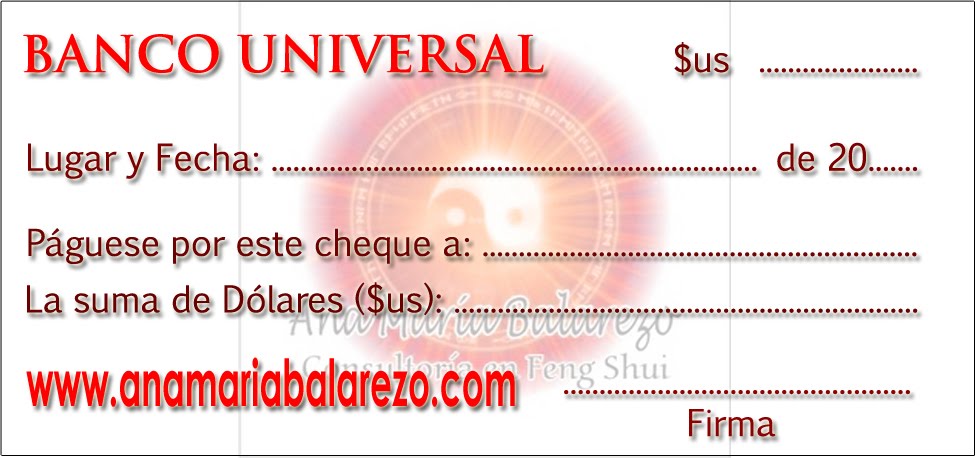 CHEQUE DE LA ABUNDANCIA Y PROSPERIDAD PARA ESTE 07 DE OCTUBRE DE 2010 CHEQUE DE LA ABUNDANCIA Y PROSPERIDAD PARA ESTE 07 DE OCTUBRE DE 2010