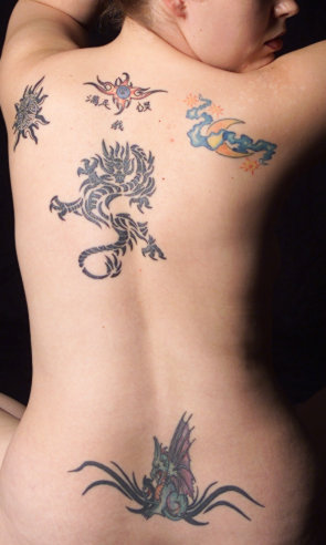 Dragon Flower Full Permanent Tattoo : Tattoo Girl Blog