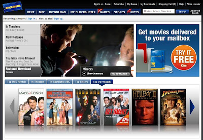 BlockBuster oferece filmes pay-per-view e pela internet