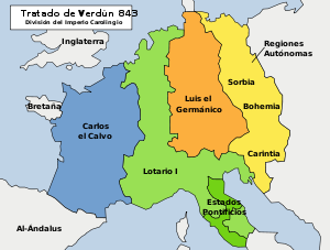La División del Imperio Carolingio