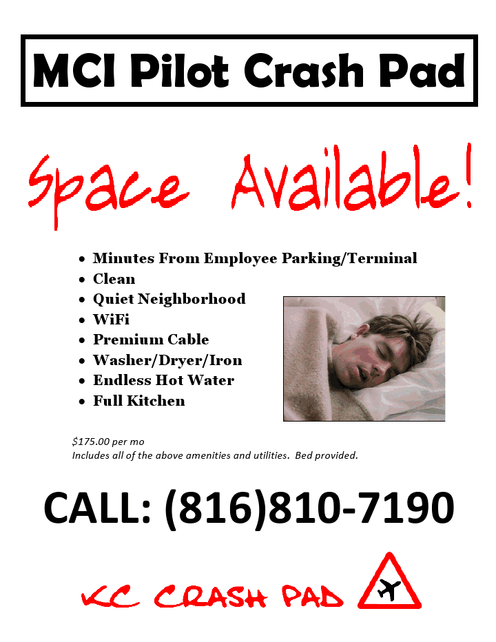 Flight To Success Pilots need a crash pad?
