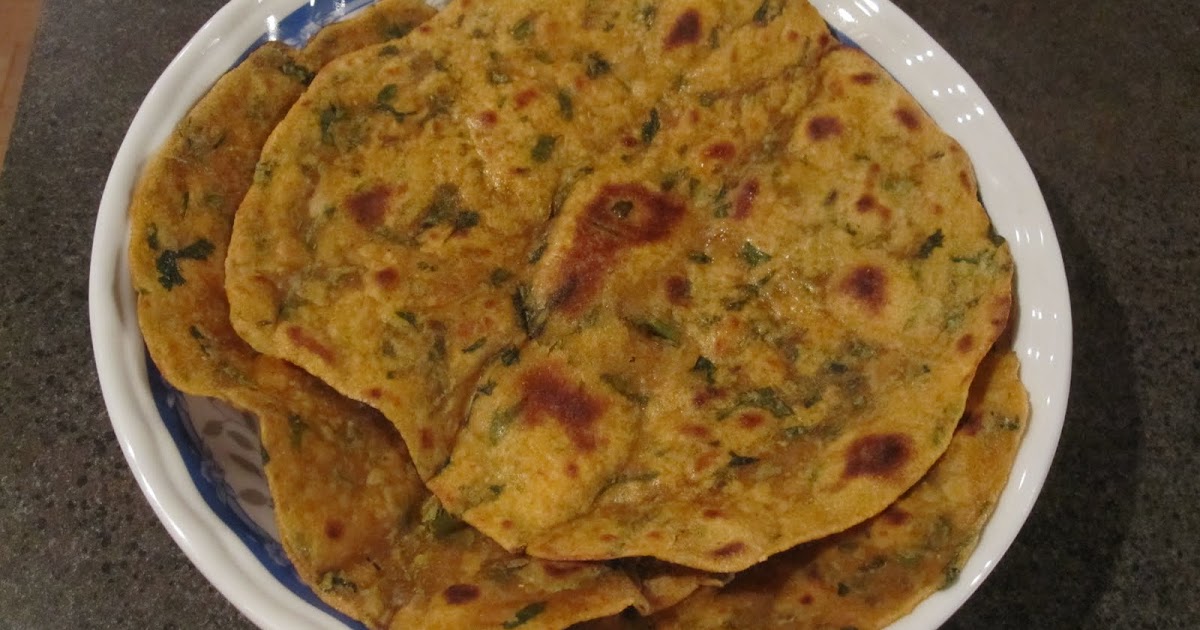 My Soul Curry Coriander paratha / Cilantro paratha / Kothimbir paratha