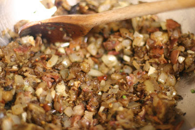 cooked eggplant