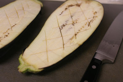 Eggplant halves