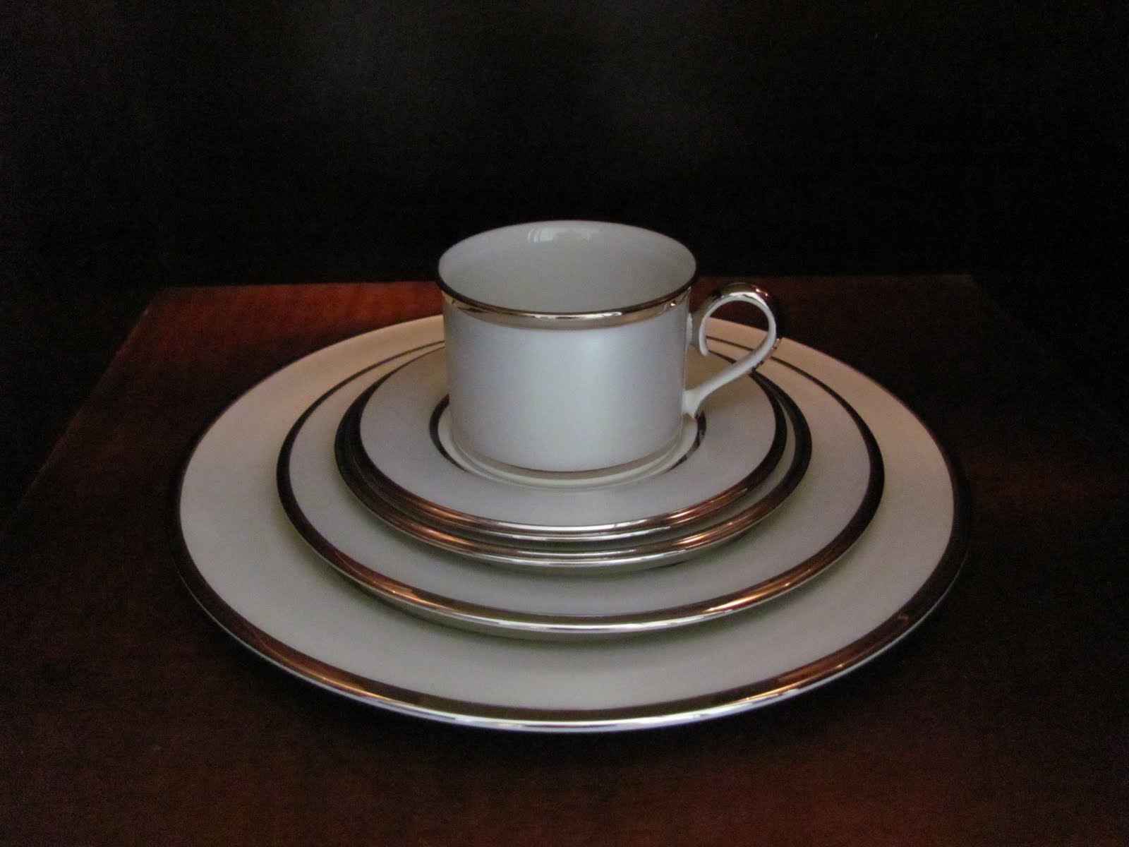Our china. Love it. Lenox Ivory Frost . title=