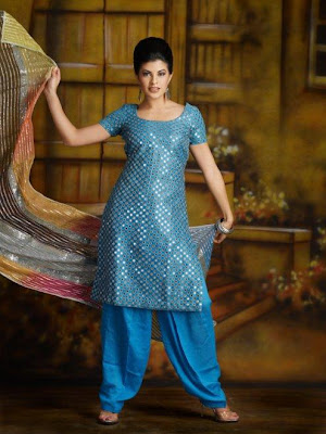 Moonlight sequined Kameez neck designs for salwar kameez. Moonlight sequined Kameez