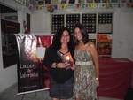 Jô e Cyelle no lançamento de Luzes do labirinto