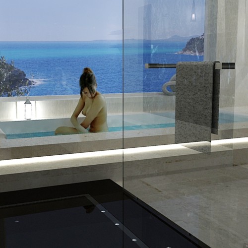 Funtastic Bathroom 3D visualization French Riviera project