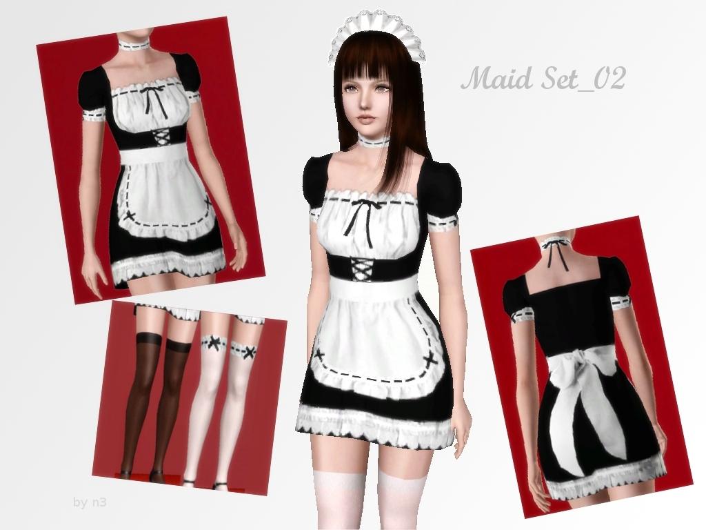 Костюм горничной Devil & Angel, чёрный, XS/S DA_7029 maid XS/S - Devil & Angel - Ролевые эротические костюмы горничные - Купить