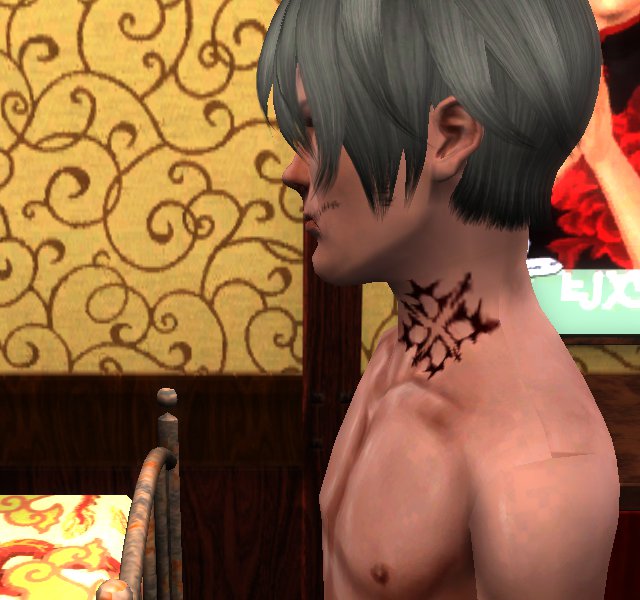 Anime Tattoo Accessory by Michelle. Download at PTylo's This and That Sims