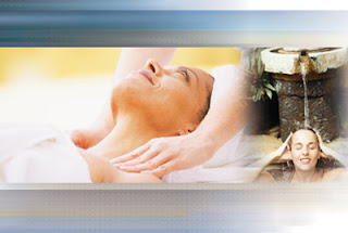GotPrint spa background for postcards - woman getting massage
