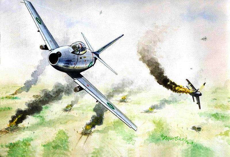 Pakistani Pilot say sorry after 46 years to daughter of Indian pilot he shot down 1965+ +F 86+downs+a+Gnat Pakistani Pilot say sorry after 46 years to daughter of Indian pilot he shot down