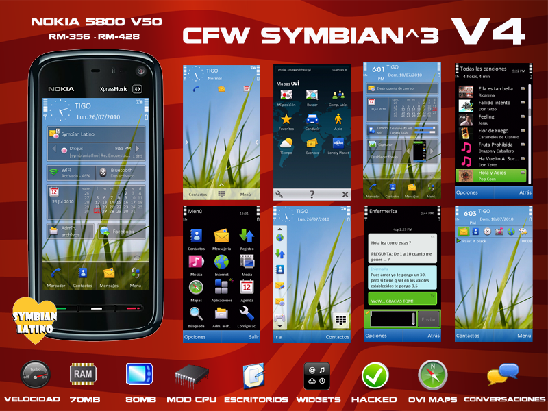 Software modificado para el nokia 5800 y el 5530 Software modificado para el nokia 5800 y el 5530
