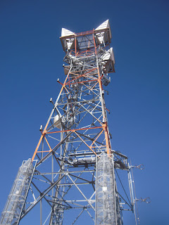 Radio tower on Davidson Peak near Mesquite Nevada