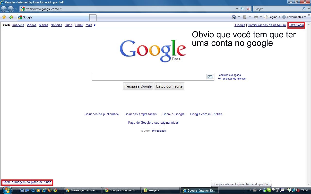va em fazer login no topo do canto direito