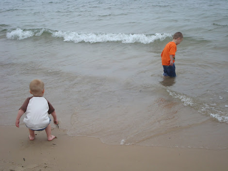 Boys first time at the lake