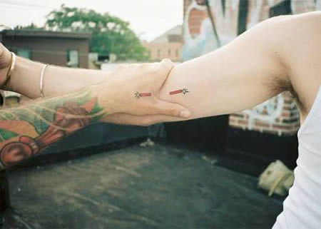 cute matching tattoos for best friends. Bombtastic Friendship Tattoos.