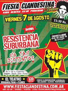 Resistencia Suburbana, Dancing moon, Los cafres, Fiesta CLANDESTINA Flyer+-+Fiesta+Clandestina+07-08-09
