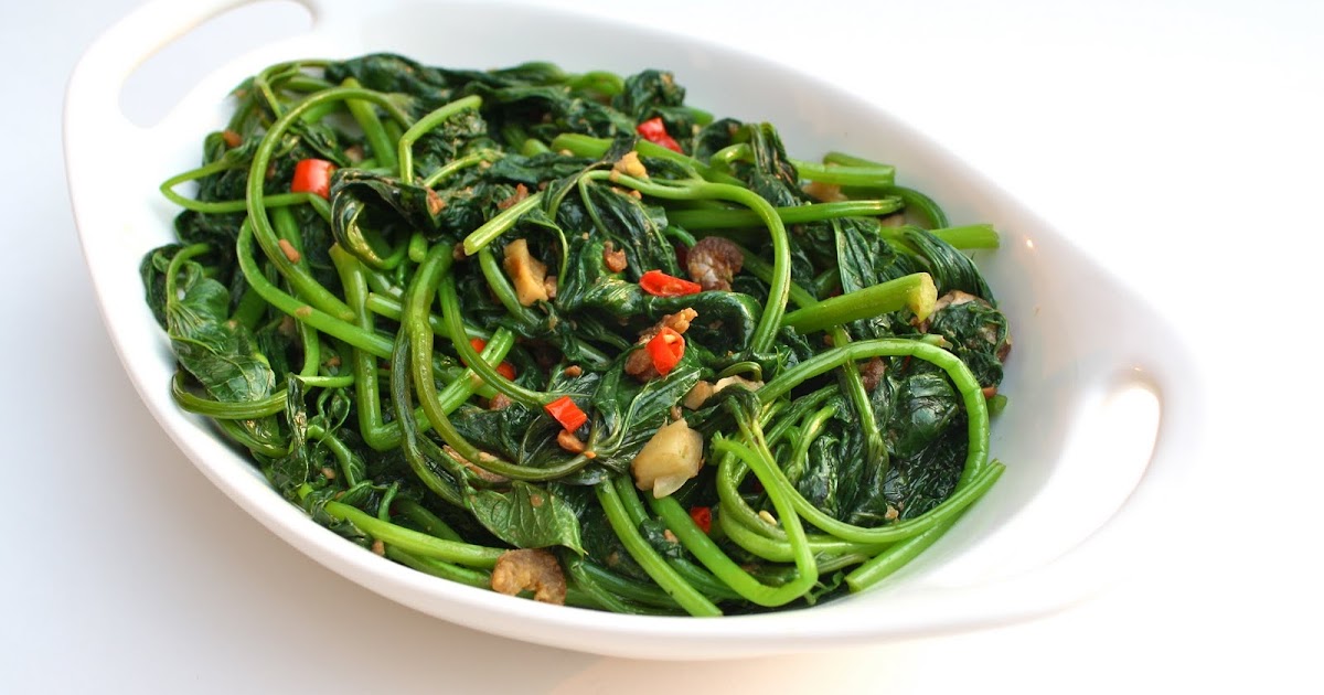 StirFry Sweet Potato Leaves With Roasted Shrimp Paste