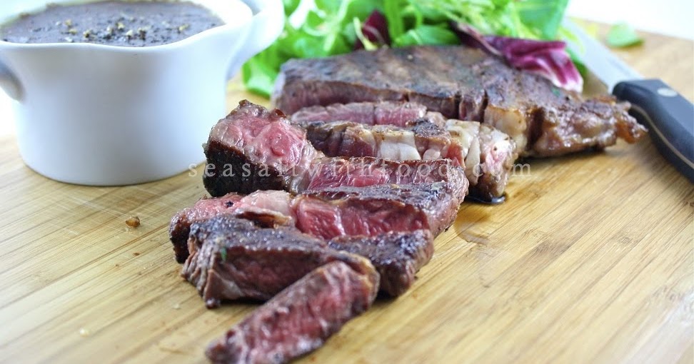 RibEye Steak With Black Peppercorn Sauce