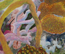 Pink Sponge with Orange Seahorse