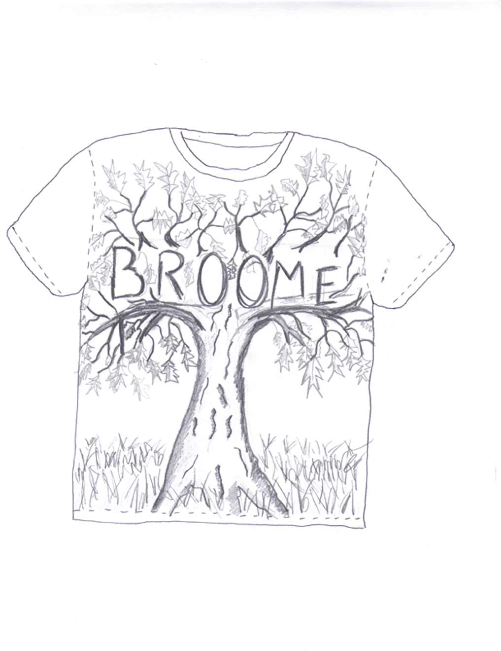 designs: of  T blouse first sketch of Tanesha shirt sketches design Davidson's tree design
