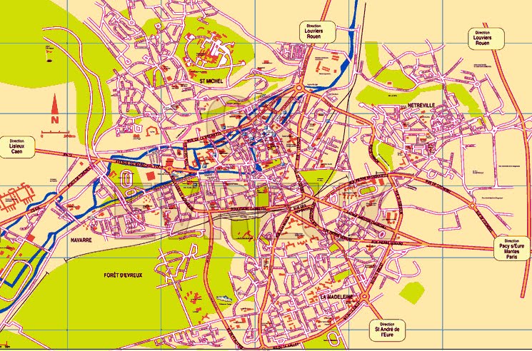 Evreux Plan De La Ville Evreux Plan De La Ville