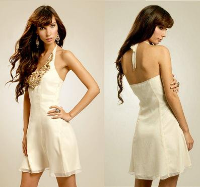 ASOS Dresses ASOS+LUXE+Embellished+Silk+Halter+Dress+3