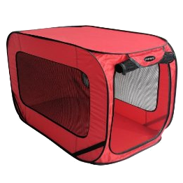 Boots & Barkley Large Pop Open Dog Kennel from Target, but it works great for us kitties too!
